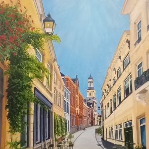 Acryl op doek, 70x100 cm; prijs op aanvraag